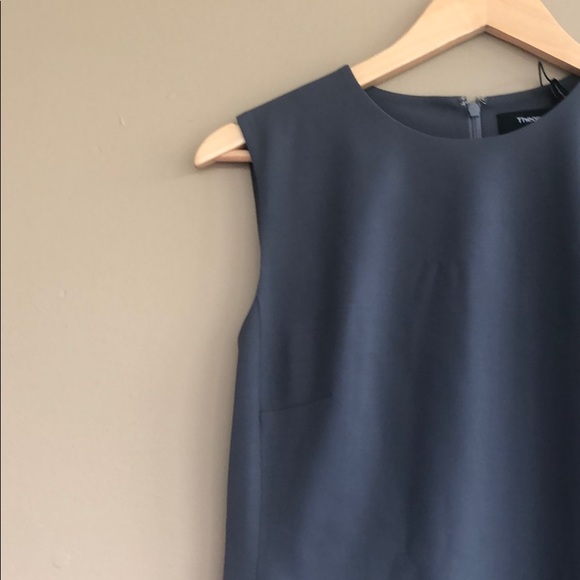 NEW • Theory • Eano Wool Shift Dress 6 / 12 Gray - Picture 4 of 5